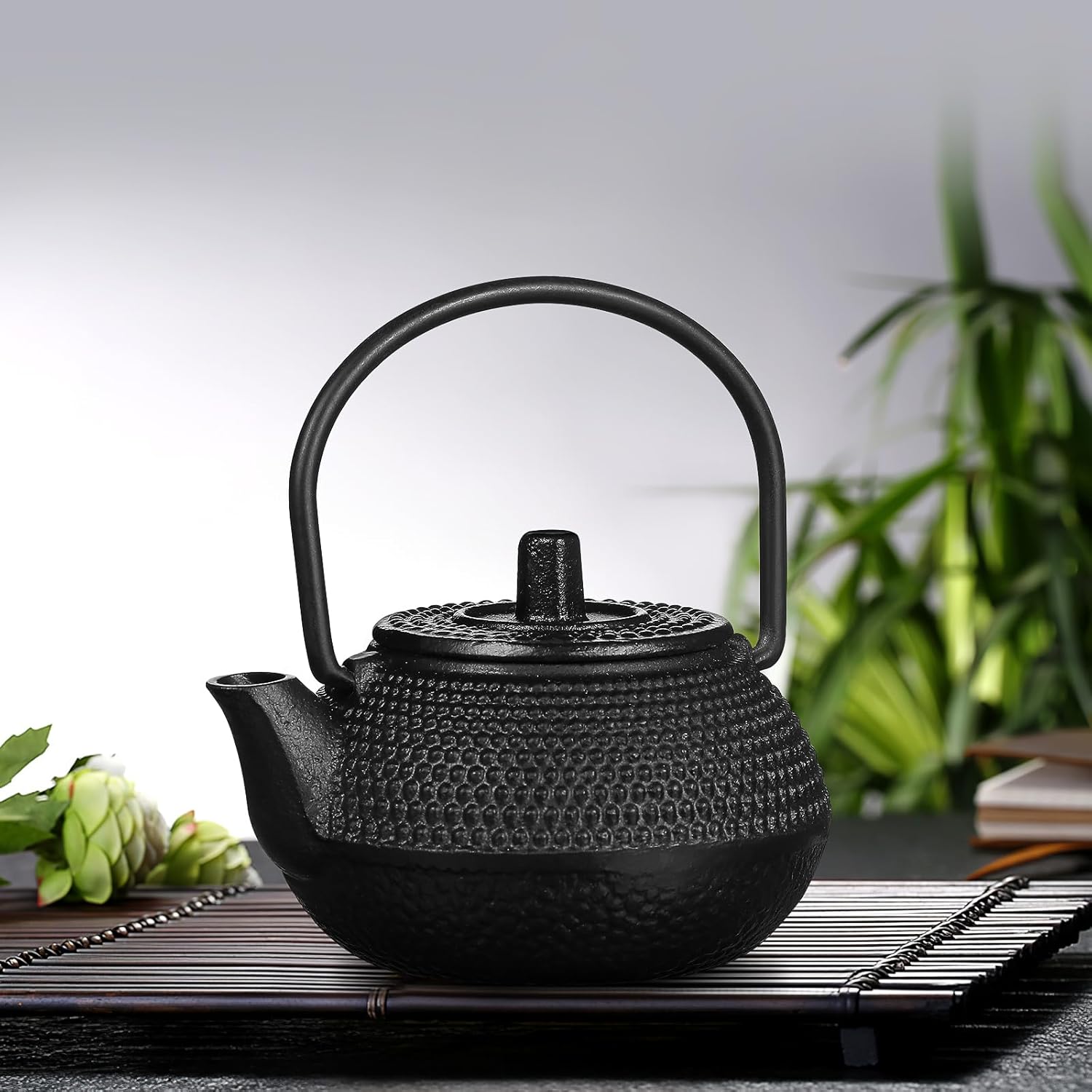 Miniature Japanese Cast Iron Teapot for Dollhouse Kitchen Party - Realistic Mini Cast Iron Teapot Dollhouse Accessories