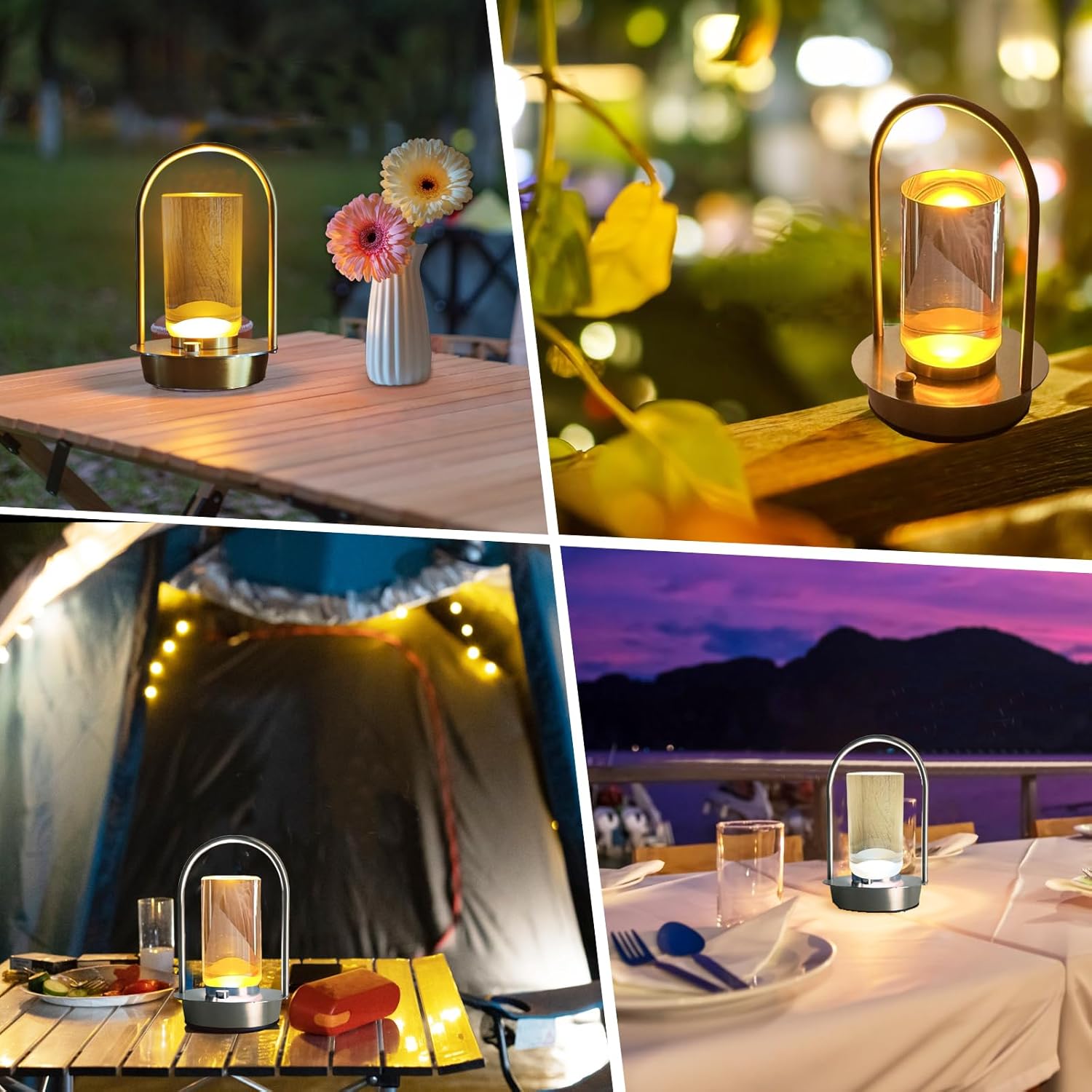Modern Acrylic LED Table Lamp with Metal Frame - Adjustable Brightness & Color, Energy-Efficient, Ideal for Bedroom, Living Room, Office - Gold