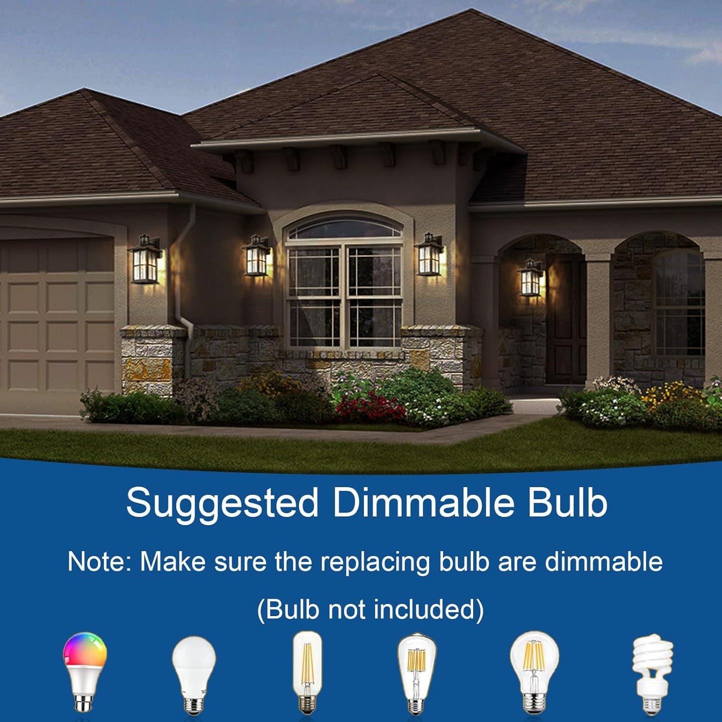 Modern Black Motion Sensor Porch Light for House Garage Patio Front Door - Dusk to Dawn Exterior Wall Lantern Sconce Lighting Fixtures - Outdoor Wall Mount Coach Lamp by FLEDAVID