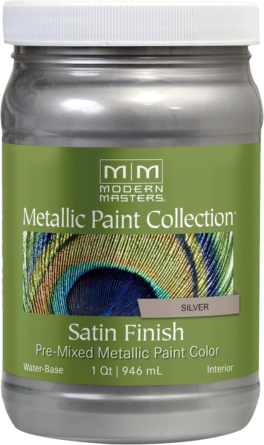 Modern Masters ME150 Silver Metallic Paint Collection - Satin Finish Water-Based Decorative Paint