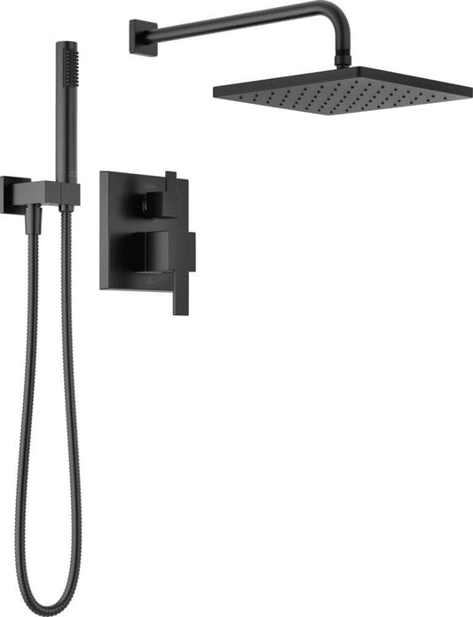 Modern Matte Black Shower System - DELTA 342701-BL