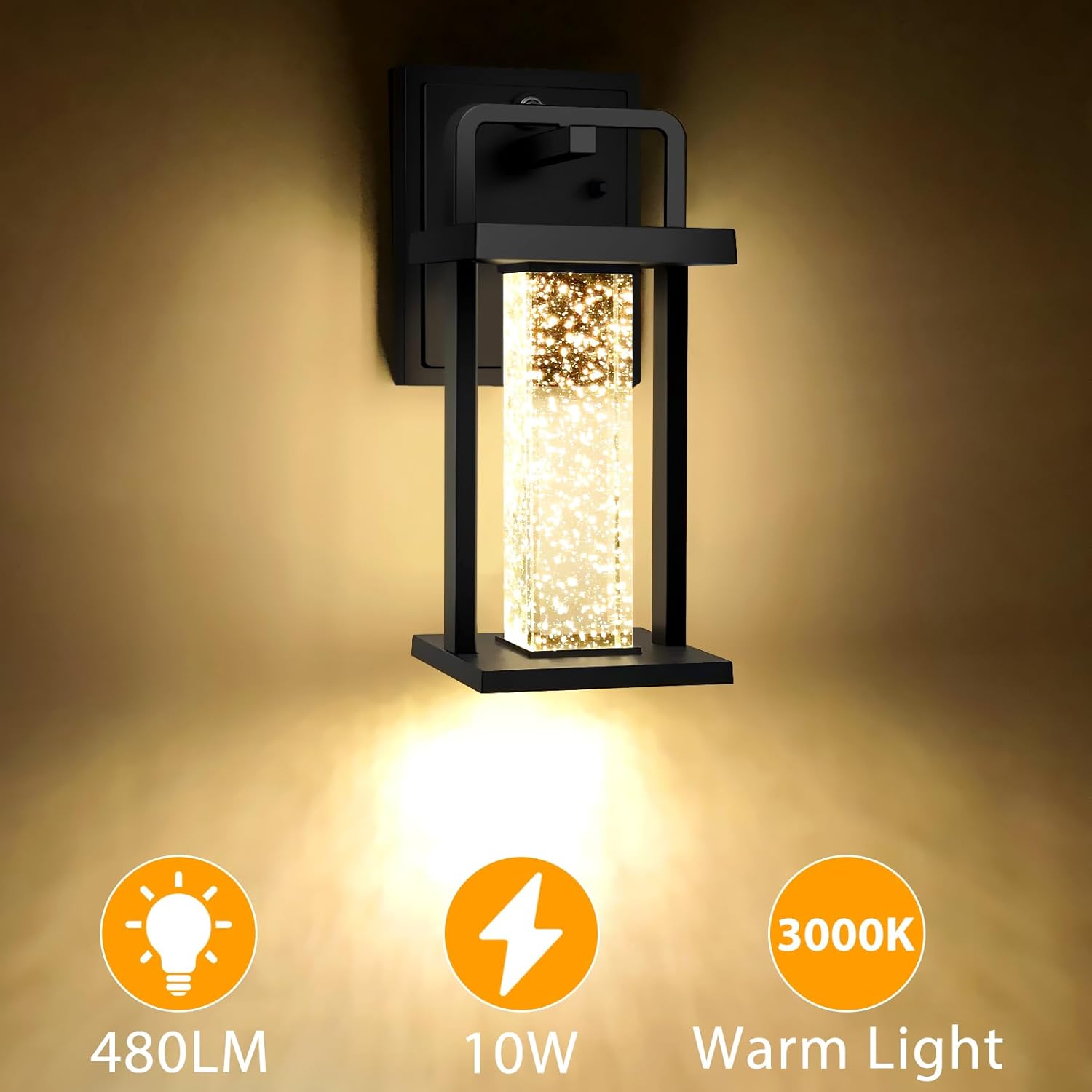 Modern Outdoor Wall Light Fixture with OYKYOHEI Design