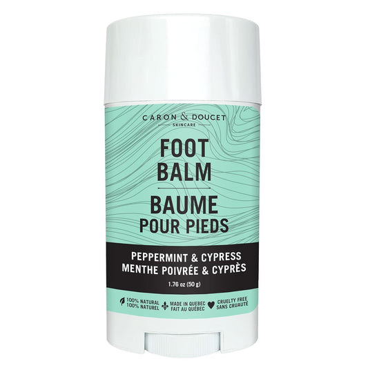 Moisturizing Foot Balm for Dry Cracked Feet - Natural Ingredients with Olive Oil, Cocoa Butter, Peppermint, Cypress 50g