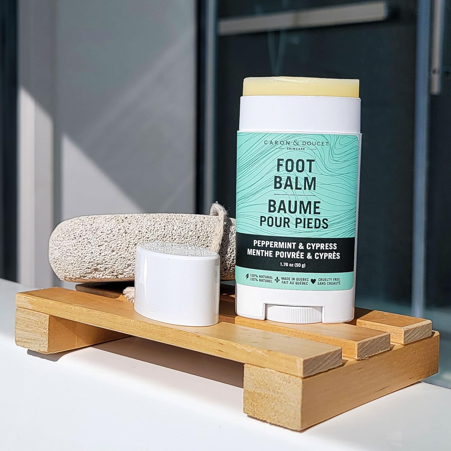 Moisturizing Foot Balm for Dry Cracked Feet - Natural Ingredients with Olive Oil, Cocoa Butter, Peppermint, Cypress 50g