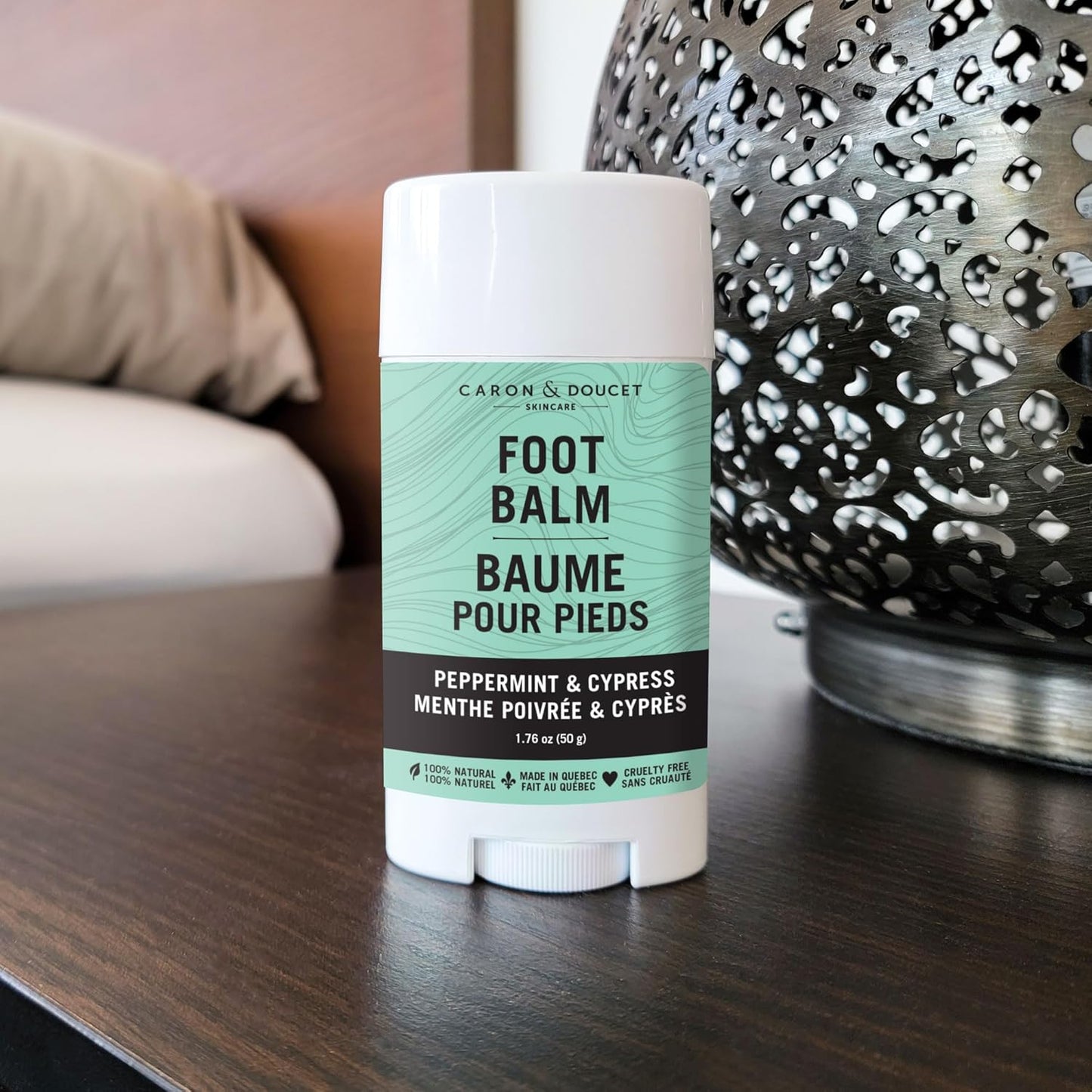 Moisturizing Foot Balm for Dry Cracked Feet - Natural Ingredients with Olive Oil, Cocoa Butter, Peppermint, Cypress 50g