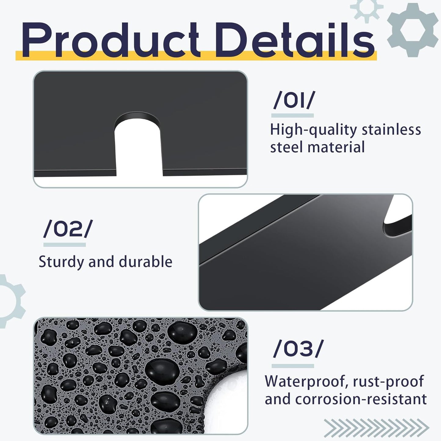 MorningRo Hardware Door Hinge Shims Kit - 3.5 Inch, 15 Pcs - Coated Finish for Door Hinge Repair