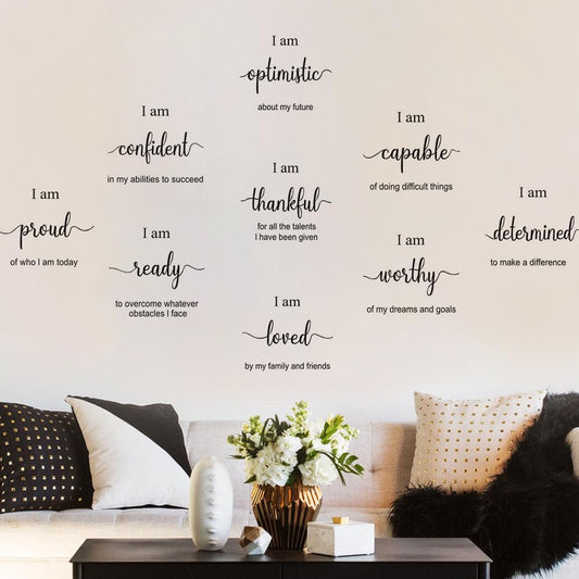 Motivational Wall Decals for Home and Office - Inspirational Quote Stickers for Bedroom and Living Room Decor