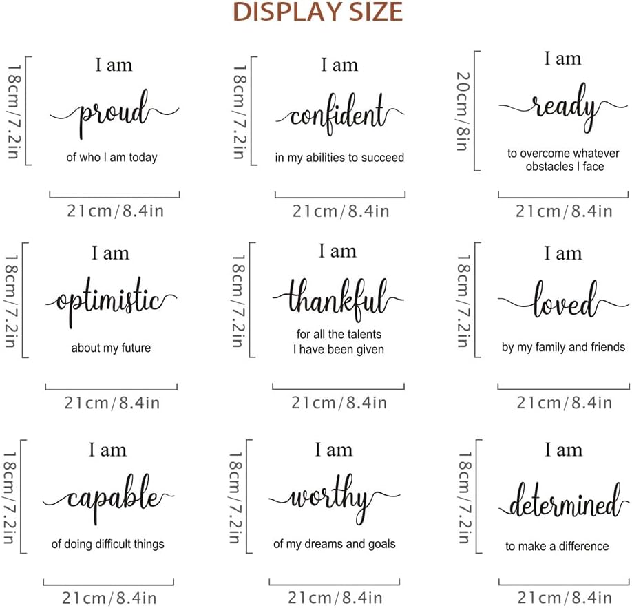 Motivational Wall Decals for Home and Office - Inspirational Quote Stickers for Bedroom and Living Room Decor