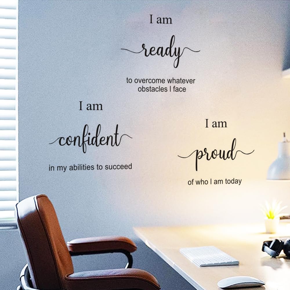 Motivational Wall Decals for Home and Office - Inspirational Quote Stickers for Bedroom and Living Room Decor