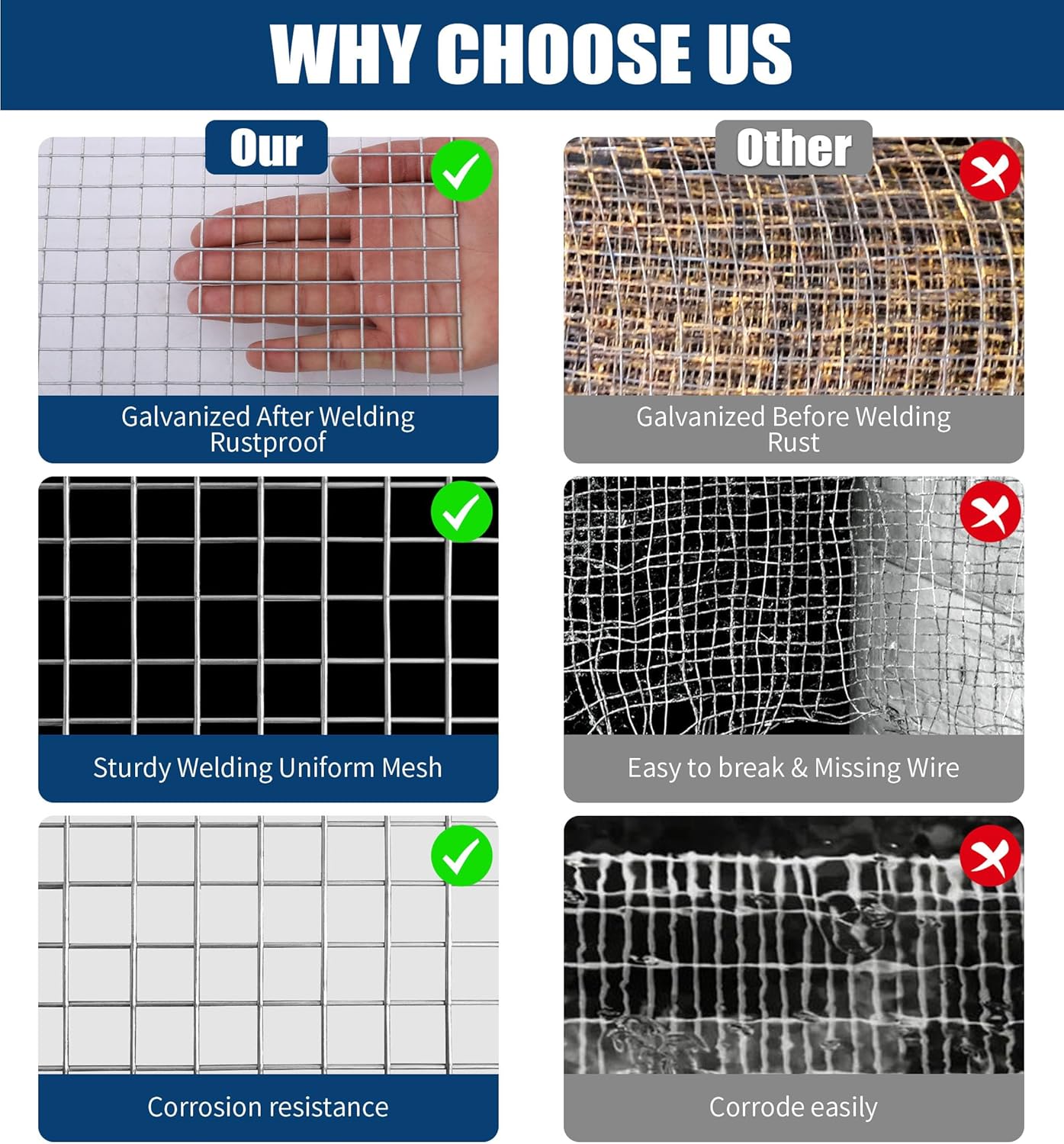 Moyios 1/2 Inch 16" x 50 FT 19 Gauge Hardware Cloth Roll - Hot Dip Galvanized Wire Mesh for Chicken Coops, Building, Crafts, Gardens, Dogs, and Poultry - Welded Silver Mesh Netting