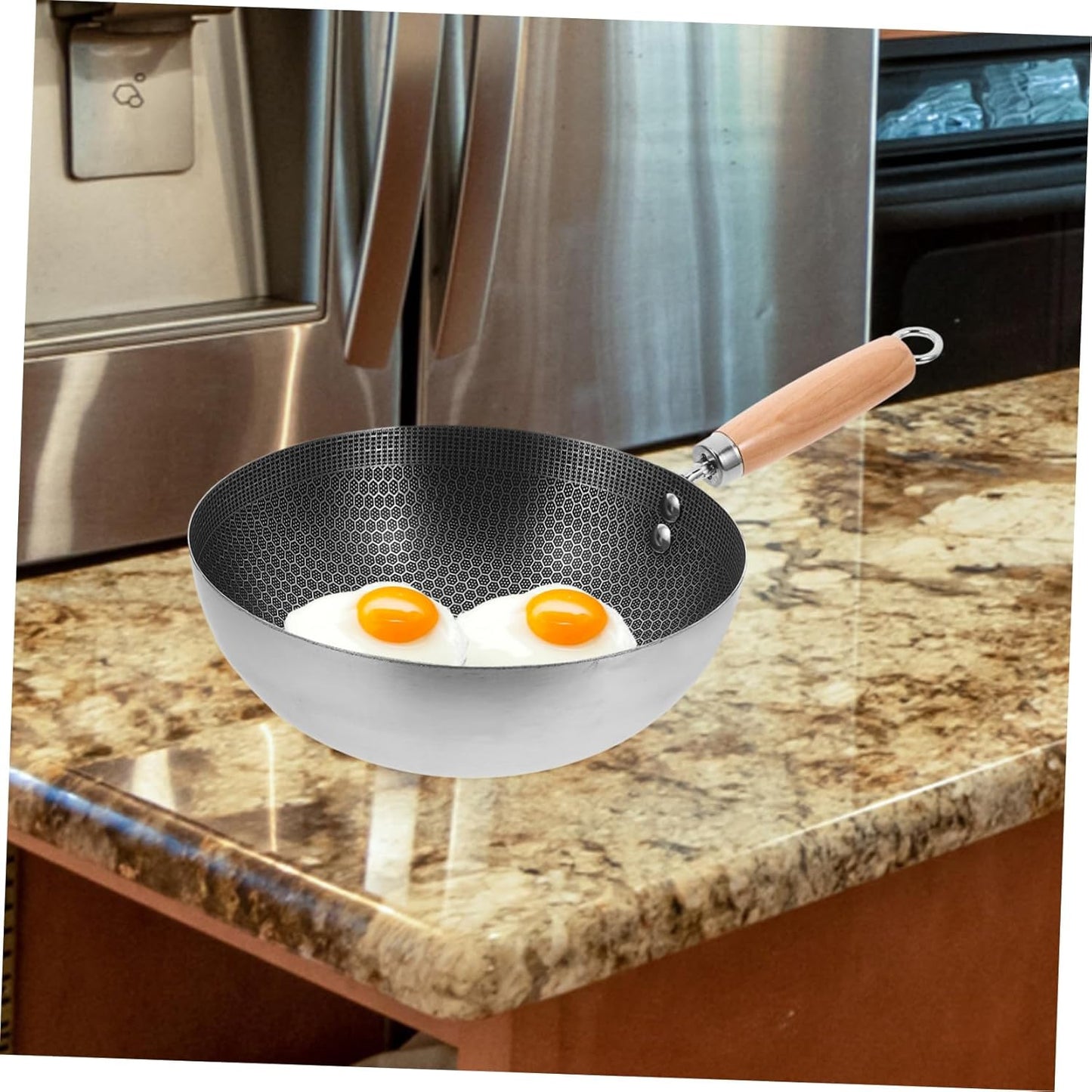 Multi-Functional Nonstick Honeycomb Frying Pan Set for Gas Stove and Induction Cooktops