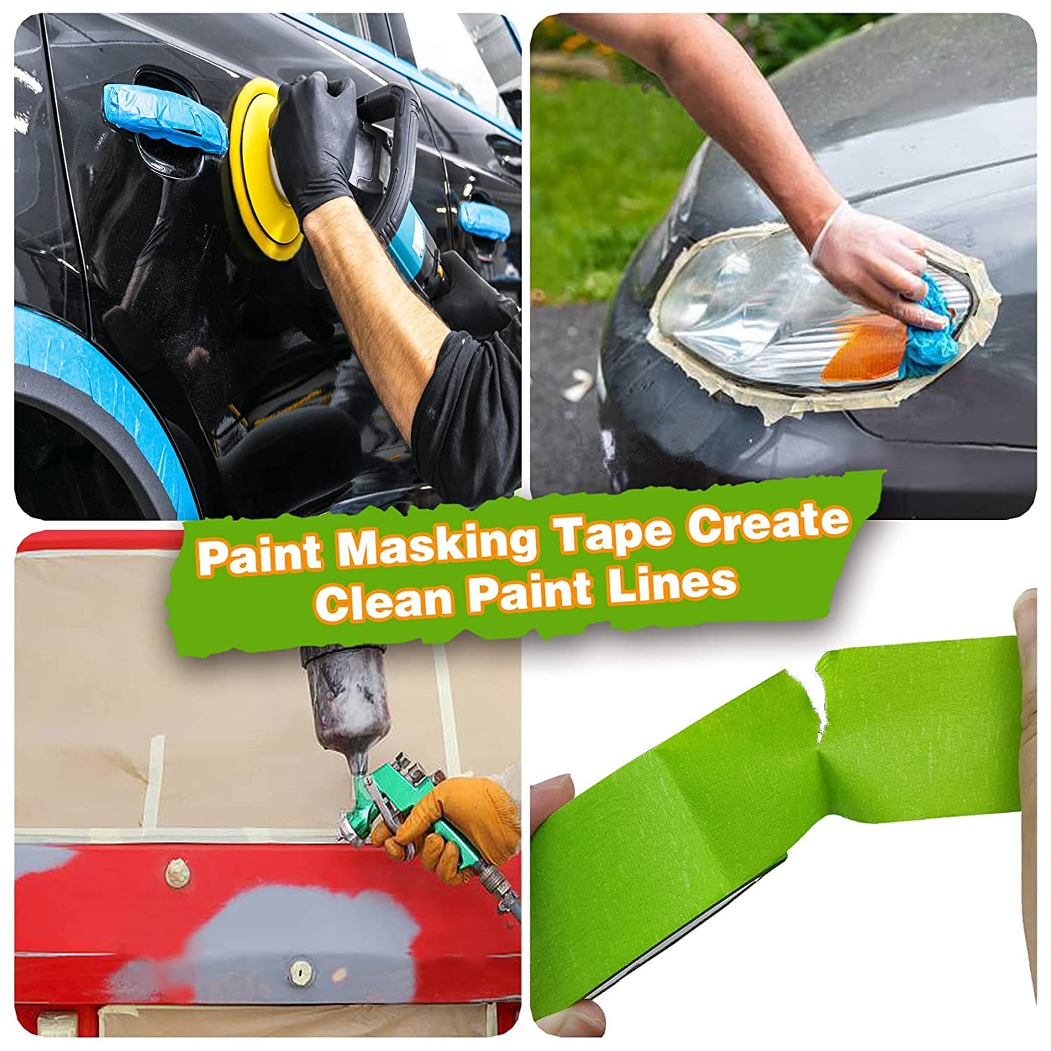 Multi-Width Painter Tape Set for DIY Art Projects - EDSRDRUS Thin Painters Tape with Masking Tape and Pinstriping Tape, 3" Large Core, Smart Selection