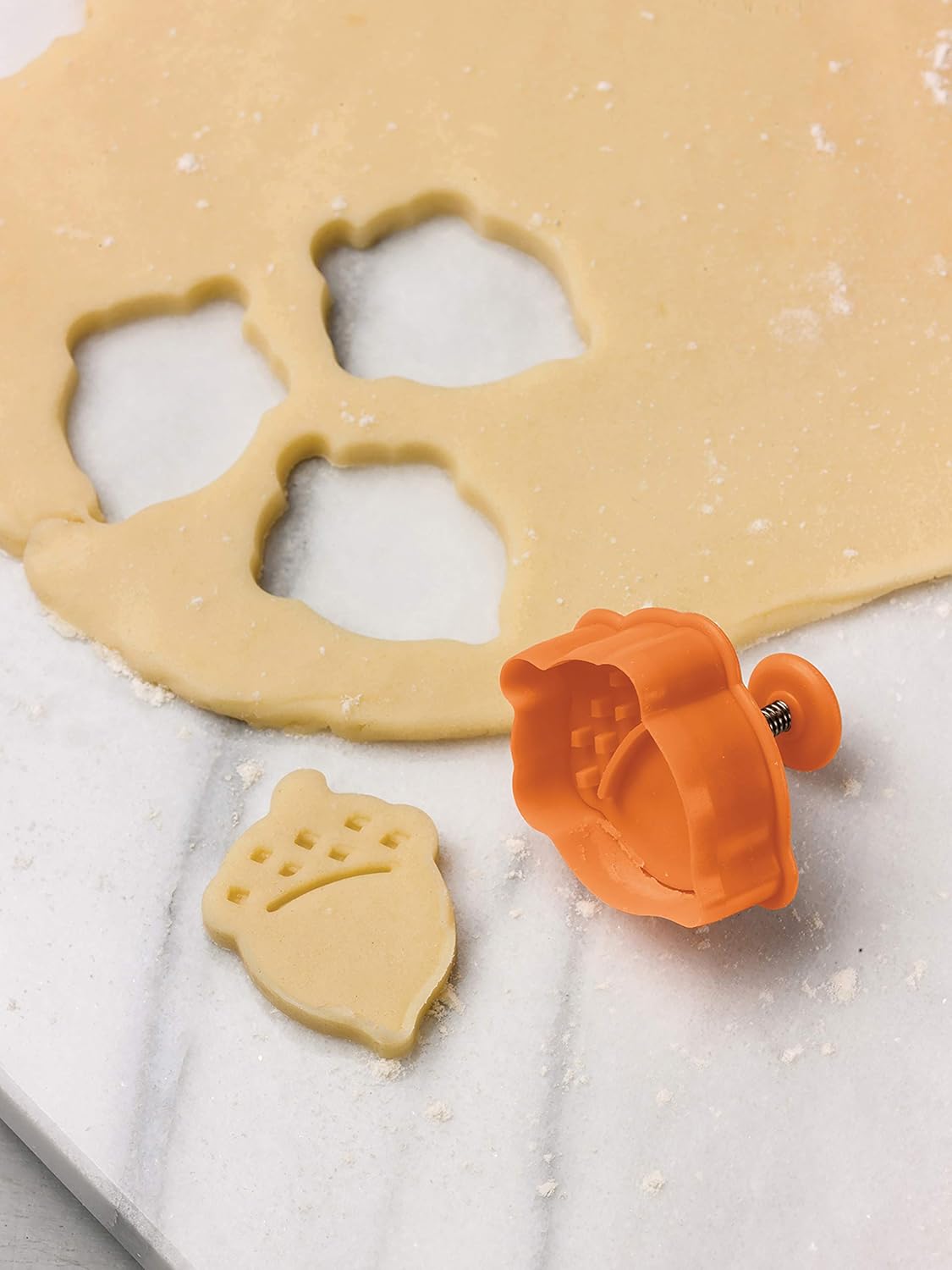 Multicolor 2" Autumn Leaves Pastry, Cookie, Pie, and Fondant Stampers/Cutters Set by Fox Run Harvest - 4 Pieces