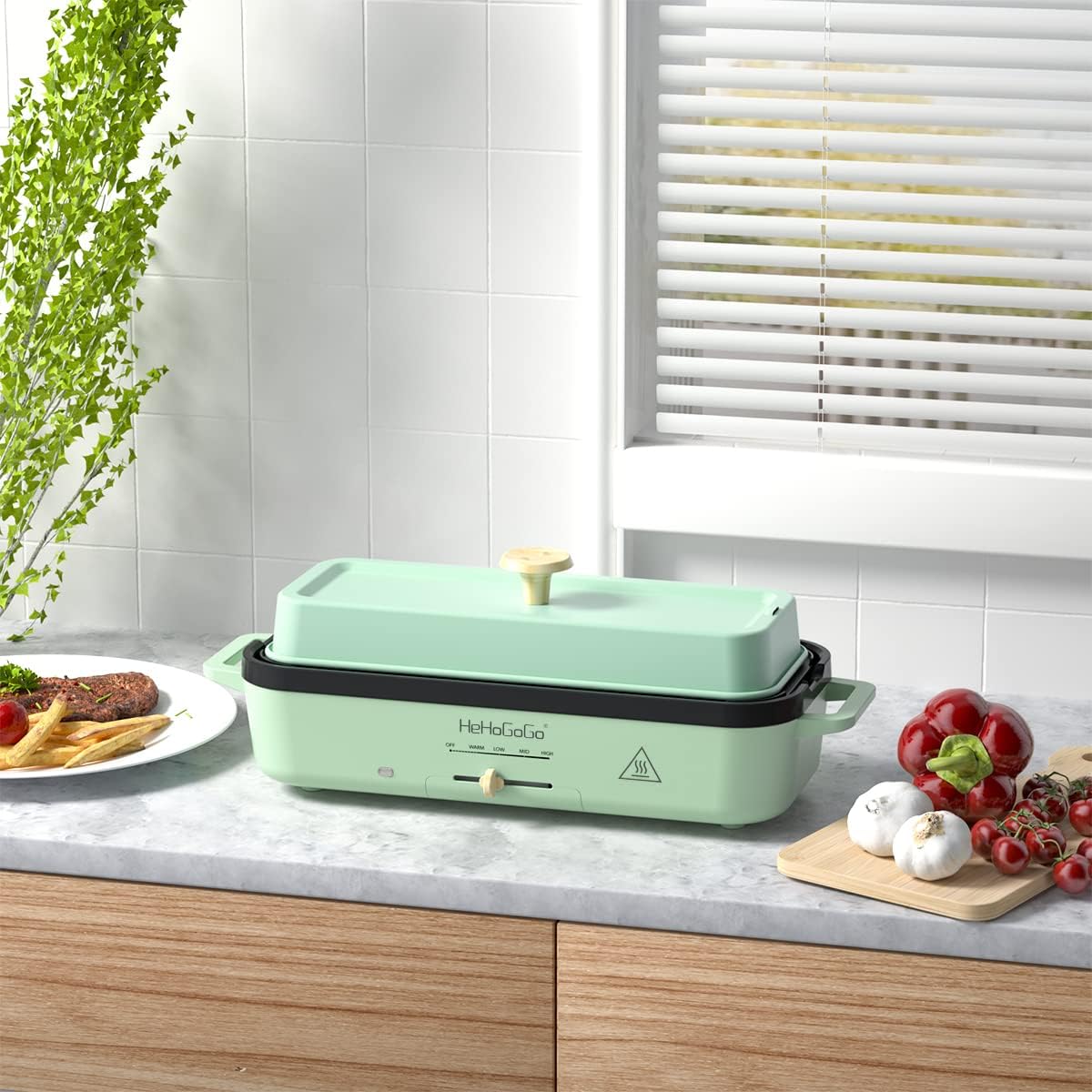 Multifunctional Electric Griddle Skillet with Interchangeable Pans for Takoyaki, Cake Pops, and More