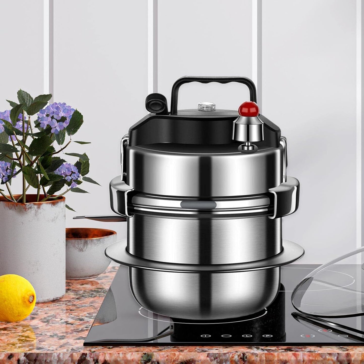 Multifunctional Nonstick Pressure Cooker Pot for Kitchen, Household, Camping - KLKCMS Pressure Canner