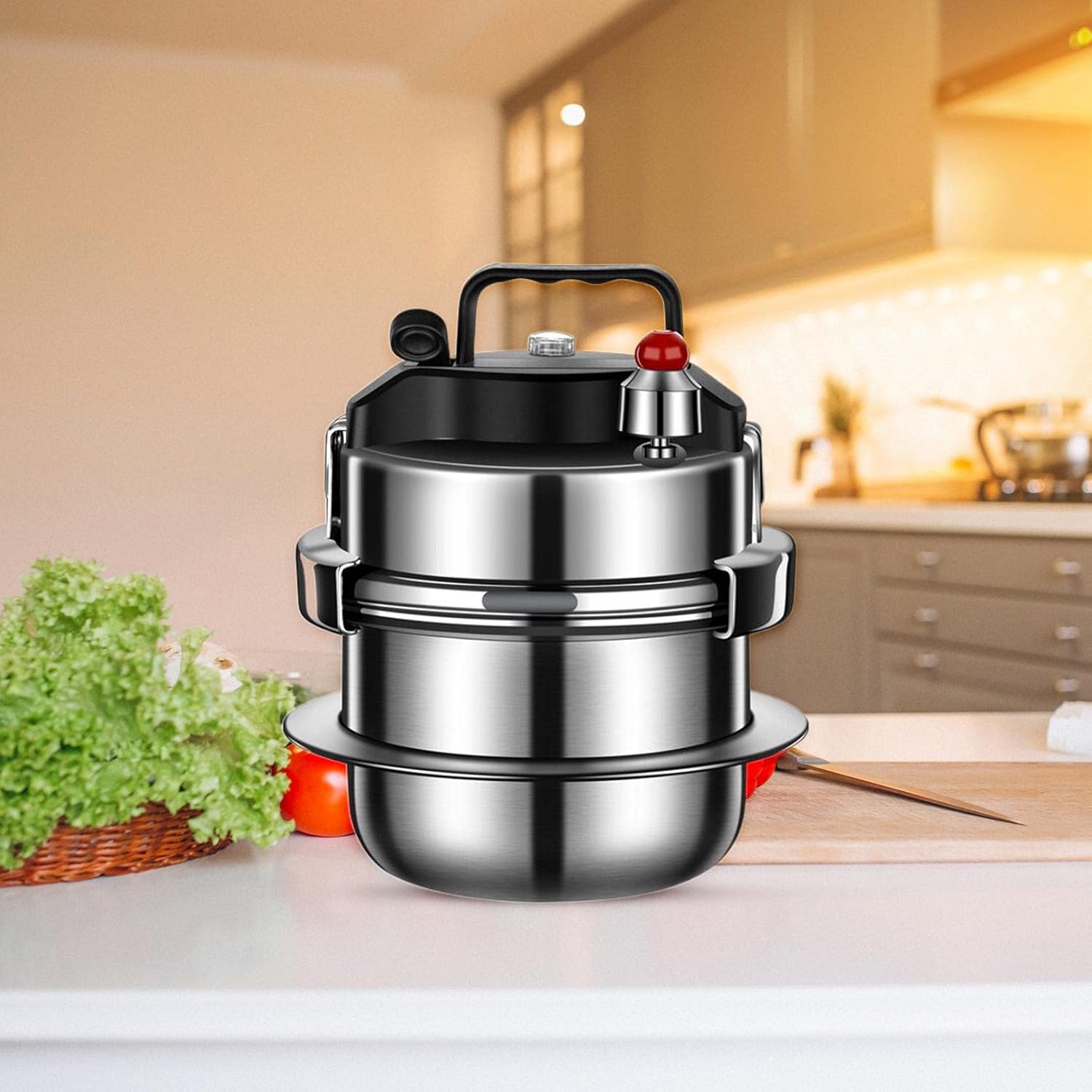 Multifunctional Nonstick Pressure Cooker Pot for Kitchen, Household, Camping - KLKCMS Pressure Canner