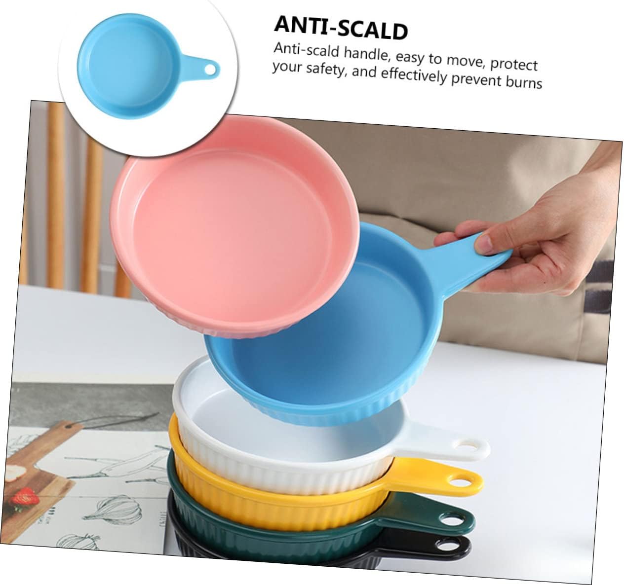 Multipurpose CIYODO Nordic Baking Tray with Handle - Ideal for Bread, Casseroles, and Cheesy Dishes - Home Baking Essential