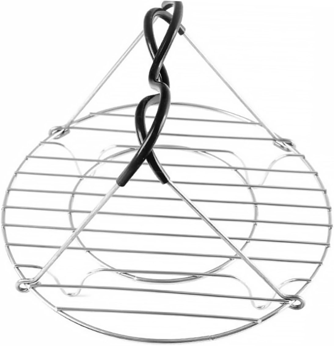 Multipurpose Steaming Rack with Handles for Pressure Cooker - Black