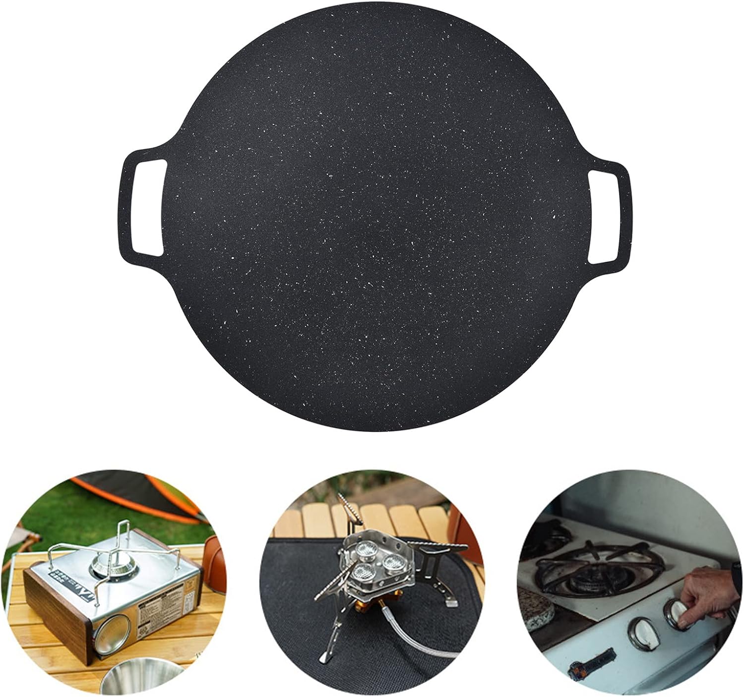 Mumusuki 41CM Korean BBQ Grill Pan for Nonstick Outdoor Indoor Cooking & Camping Party