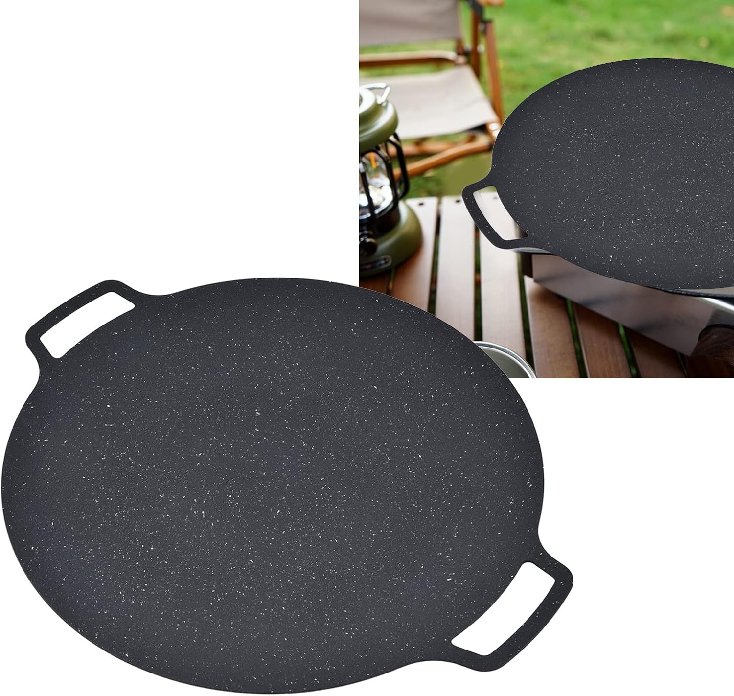 Mumusuki 41CM Korean BBQ Grill Pan for Nonstick Outdoor Indoor Cooking & Camping Party