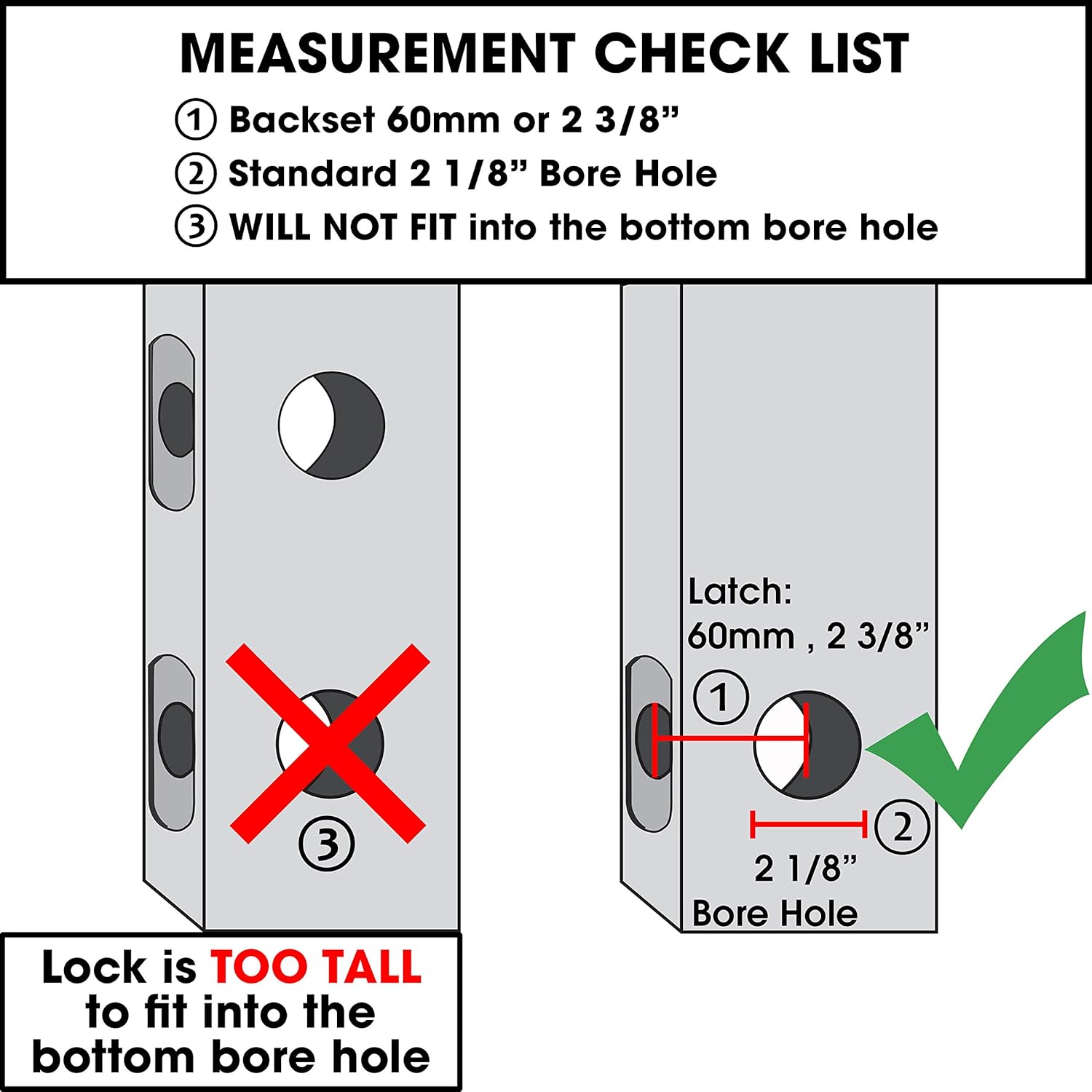 Mutex MX600 Mechanical Push Button Lever Lock with 13 Digit Keypad - Keyless Entry for Commercial & Residential Use - 60mm 2 3/8" Backset Latch - Fits Standard 2 1/8" Pre-Drilled Holes - Satin Chrome