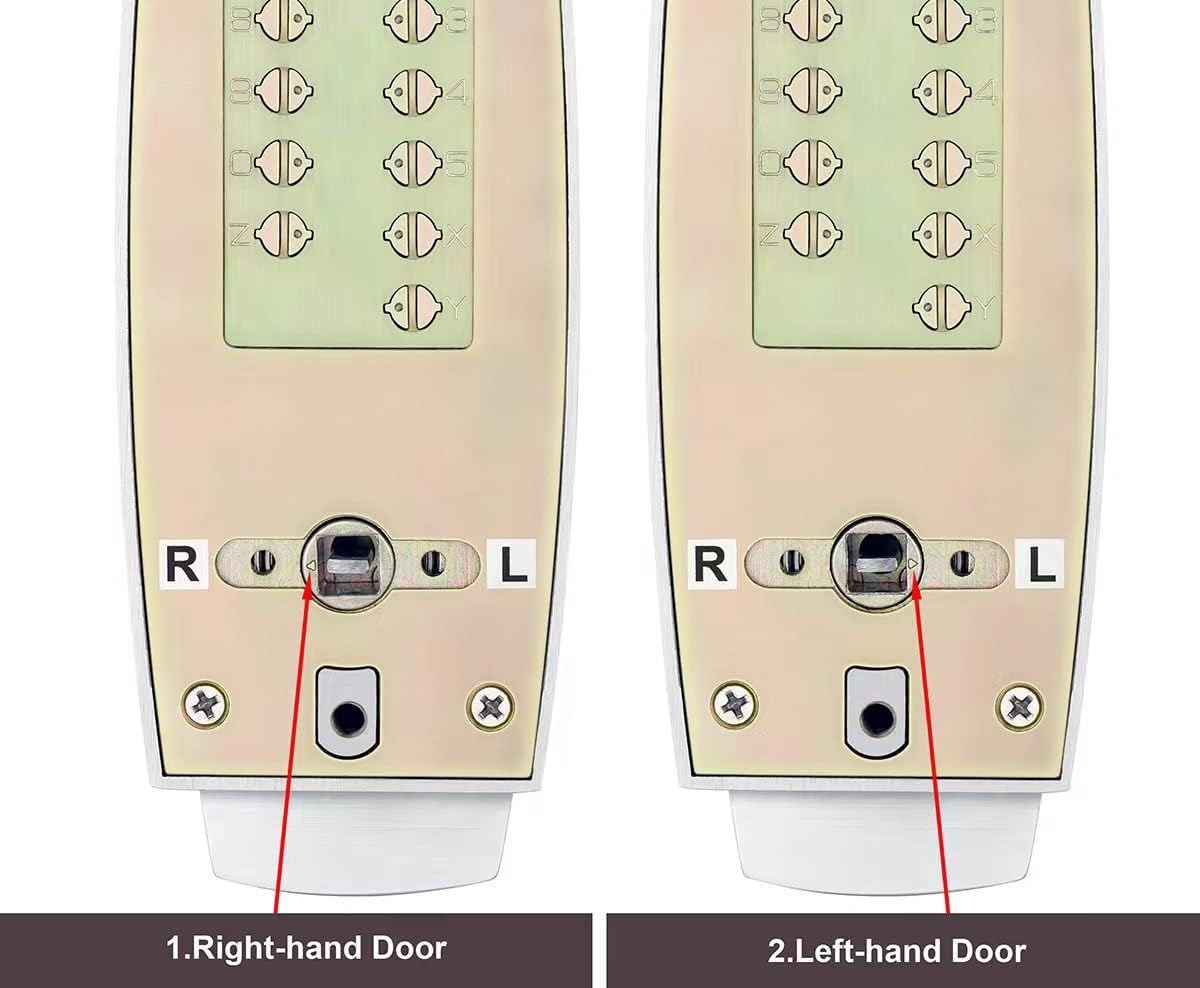 Mutex MX600 Mechanical Push Button Lever Lock with 13 Digit Keypad - Keyless Entry for Commercial & Residential Use - 60mm 2 3/8" Backset Latch - Fits Standard 2 1/8" Pre-Drilled Holes - Satin Chrome