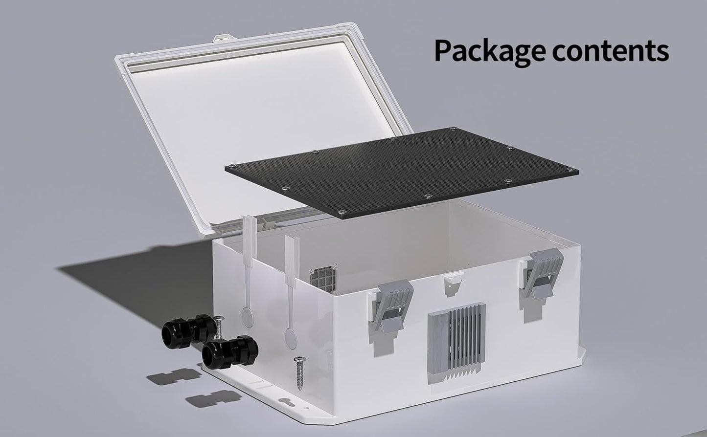 namunanee Weatherproof Outdoor Electrical Junction Box with Internal Mounting Panel & Hinged Cover - 13" H x 9.2" L x 5.6" W