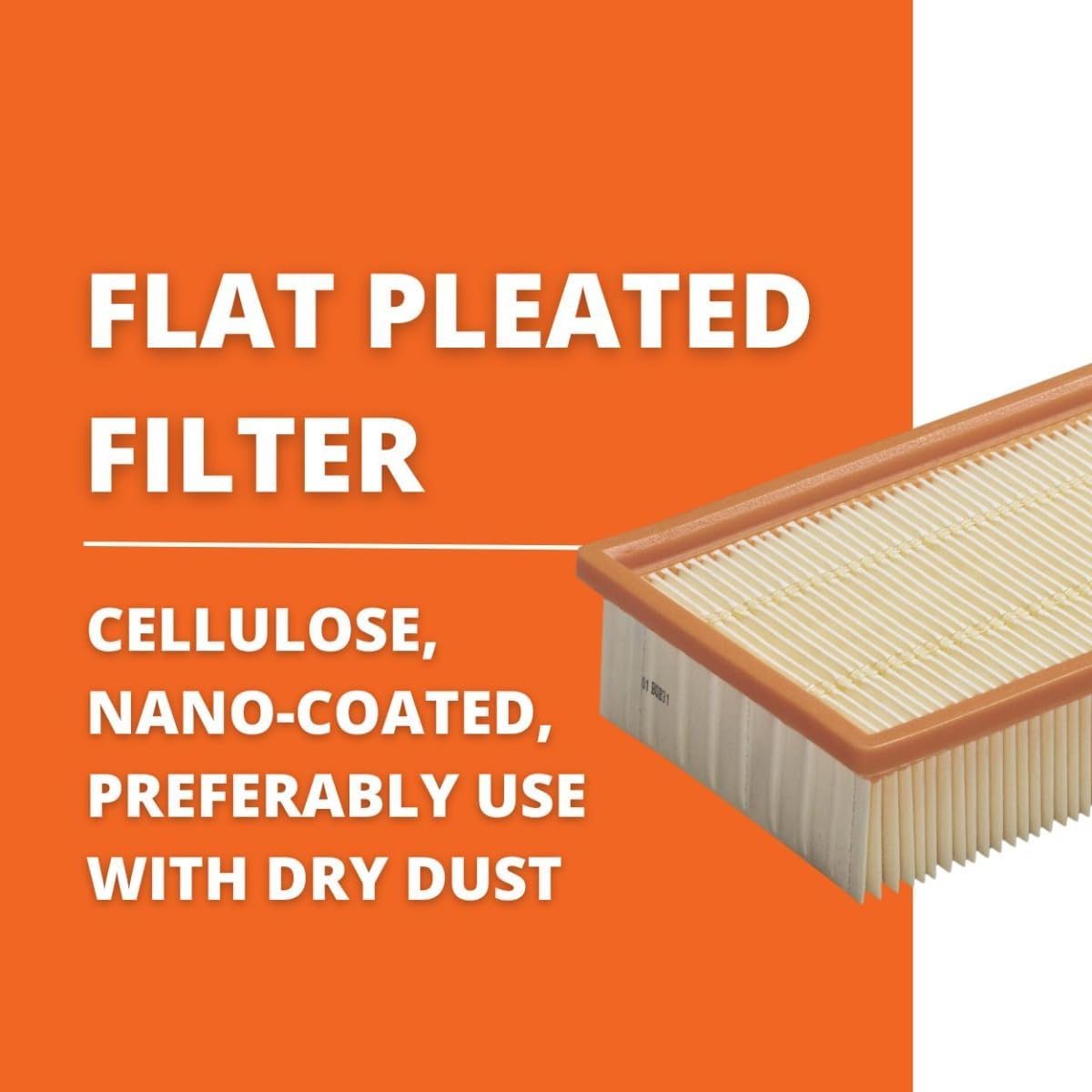 Nano-Coated Fein Flat Pleated Dust Extractor for Turbo I & II - 31345012010