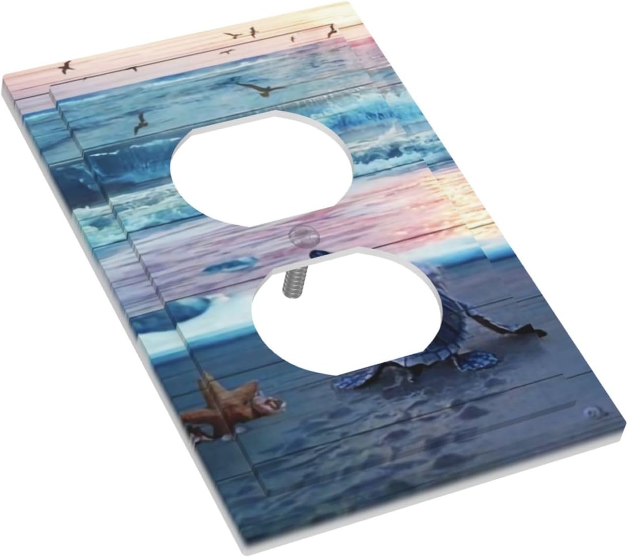 Nautical Sea Beach Turtle Seashells Conch Starfish Ocean Marine Outlet Cover Wall Plate
