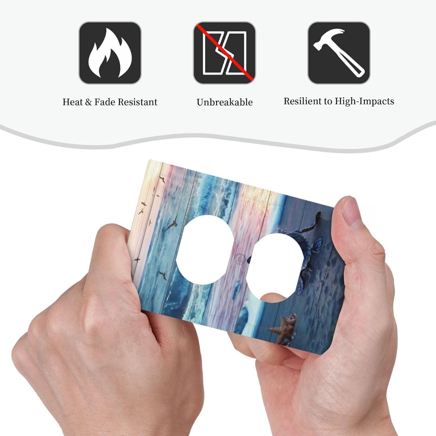 Nautical Sea Beach Turtle Seashells Conch Starfish Ocean Marine Outlet Cover Wall Plate