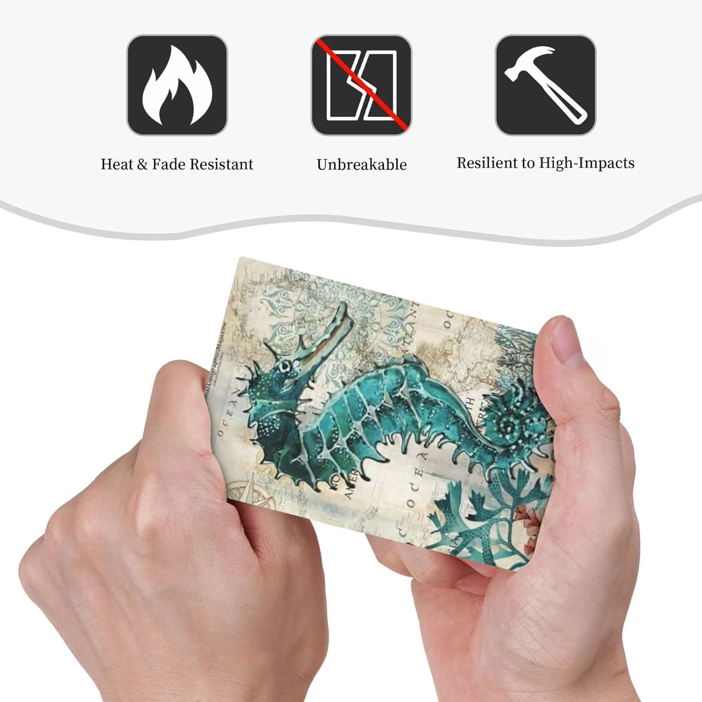 Nautical Seahorse 1 Gang Light Switch Cover Wall Plate Decorative for Kitchen Bathroom Living Room Home Decor