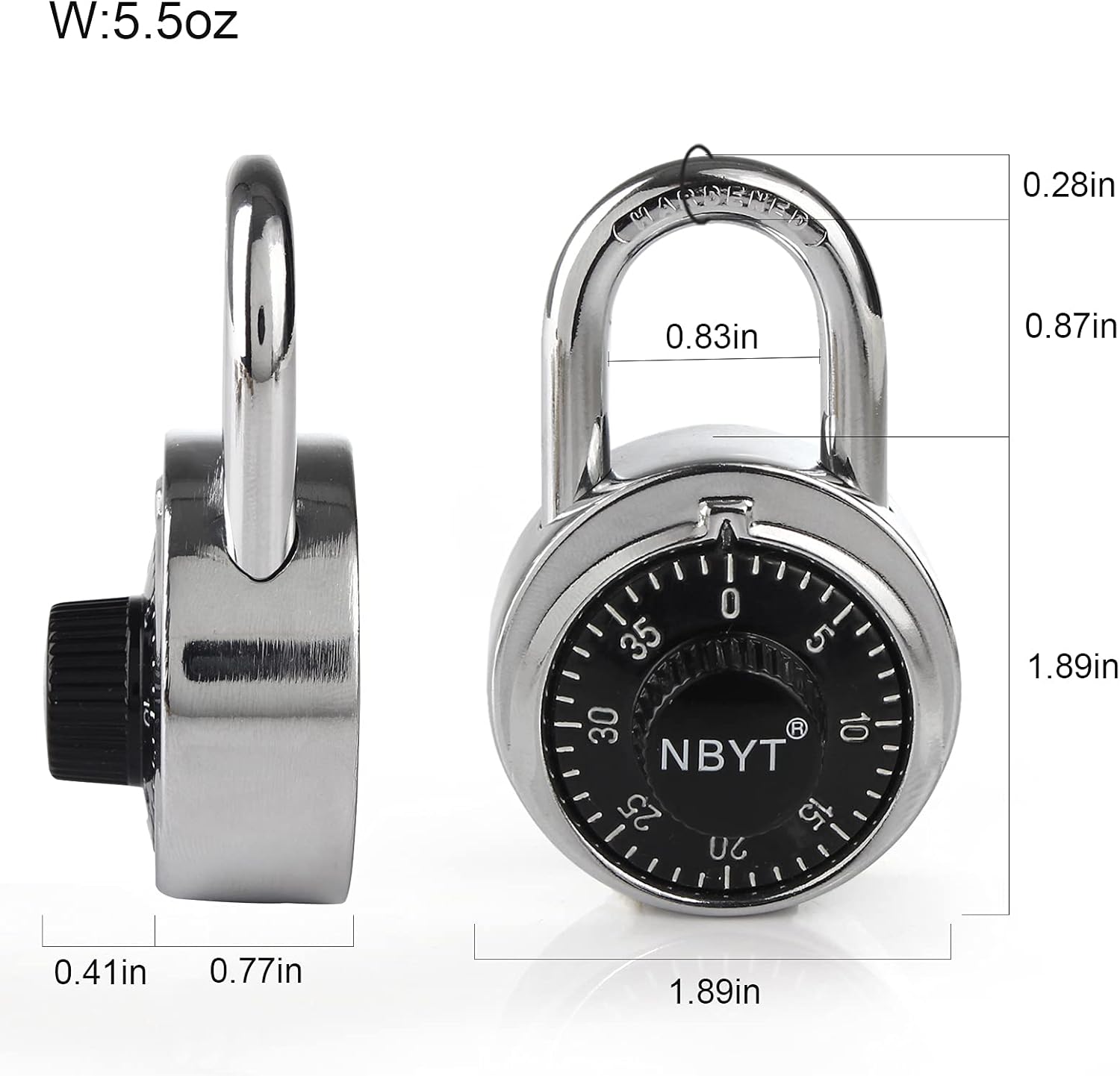 NBYT Combination Padlocks - Key and Dial Locks for School, Gym, and Lockers - WildKart