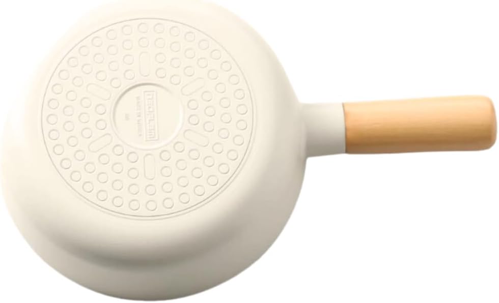 Neoflam FIKA 7" Mini Stir Fry Wok - Wooden Handle, Induction Compatible, Ceramic Coating Skillet, Made in Korea