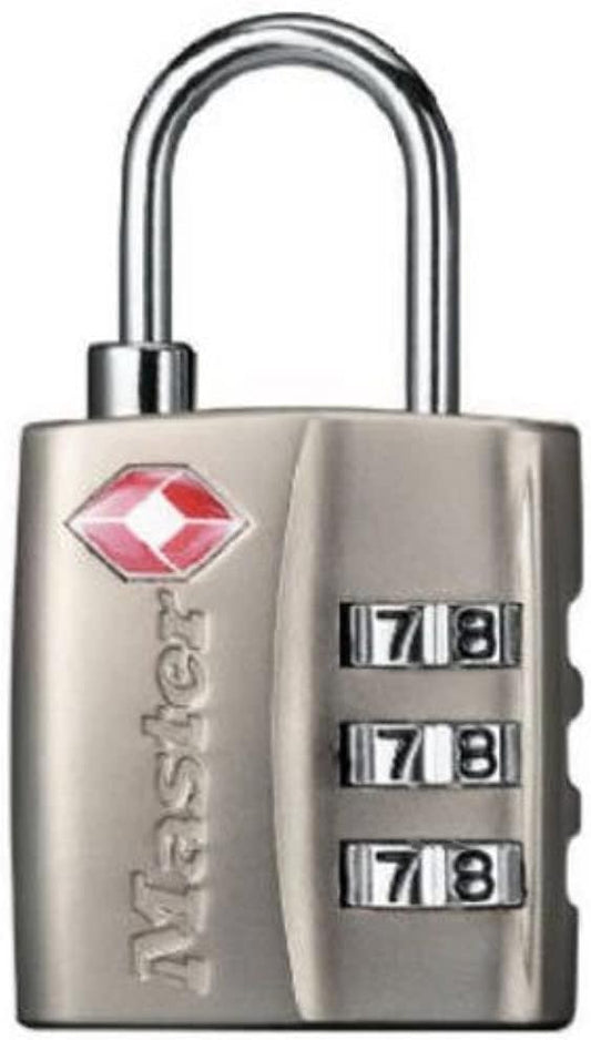 Nickel Master Lock 4680DNKL TSA-Accepted Combination Lock with Customizable Code