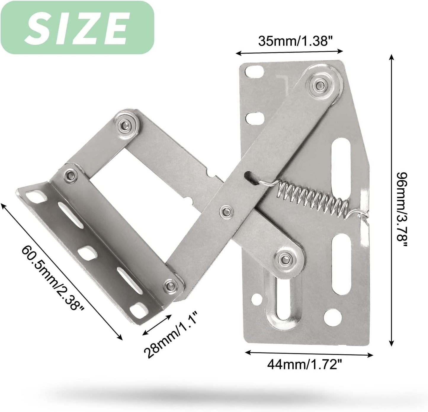 Nickel Plated Steel Scissor Hinges for Kitchen Sink Tip Out Tray Organizer & Bathroom Cabinet