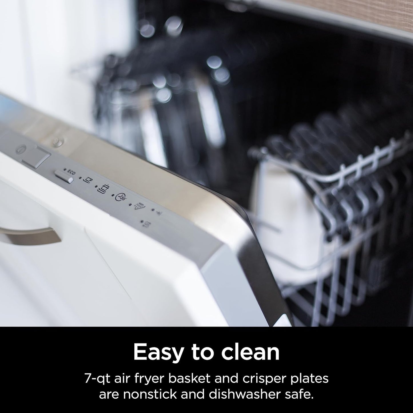 Ninja DZ071 Foodi 6-in-1 Air Fryer with 7-QT MegaZone, Basket Divider, and Smart Finish - Family-Sized Capacity for Air Frying, Roasting, and More
