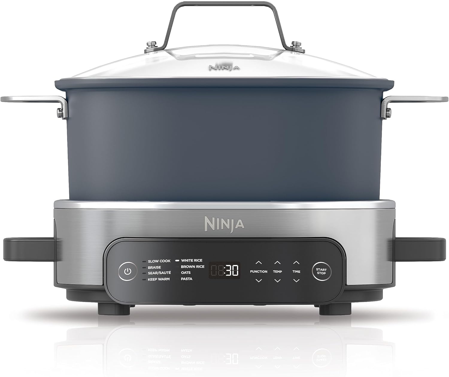 Ninja MC1101 Foodi Everyday Cooker Pro, 6.5 QT, 8-in-1 Versatility, One-Pot Cooking, Faster Cooking, Family-Sized Capacity, Adjustable Temp Control - Midnight Blue