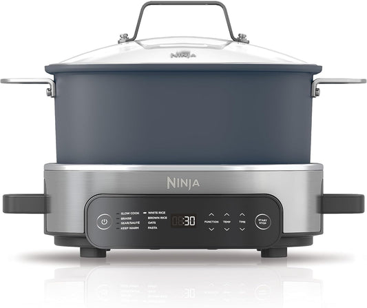 Ninja MC1101 Foodi Everyday Cooker Pro, 6.5 QT, 8-in-1 Versatility, One-Pot Cooking, Faster Cooking, Family-Sized Capacity, Adjustable Temp Control - Midnight Blue
