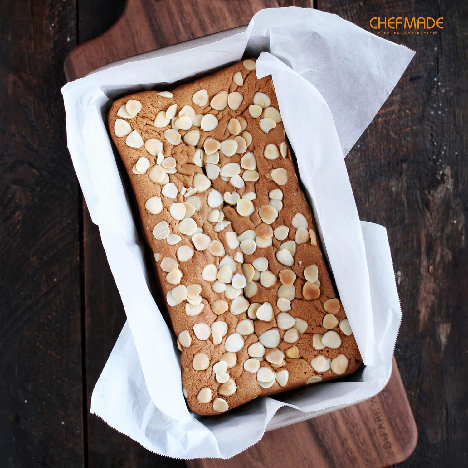 Non-Stick 1LB Rectangle Loaf Pan for Oven Baking - ChefMade Oblong Bread and Meat Bakeware in Champagne Gold Color