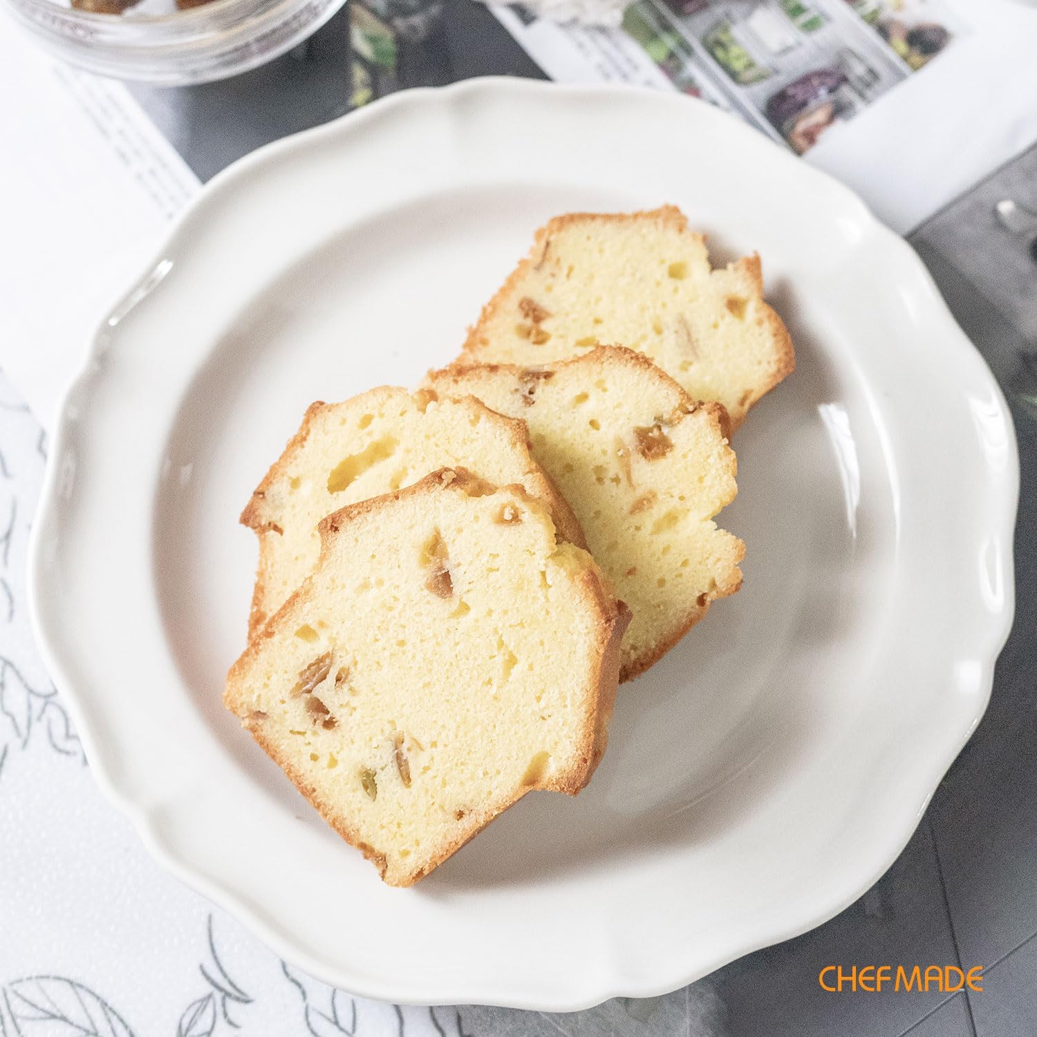 Non-Stick 1LB Rectangle Loaf Pan for Oven Baking - ChefMade Oblong Bread and Meat Bakeware in Champagne Gold Color