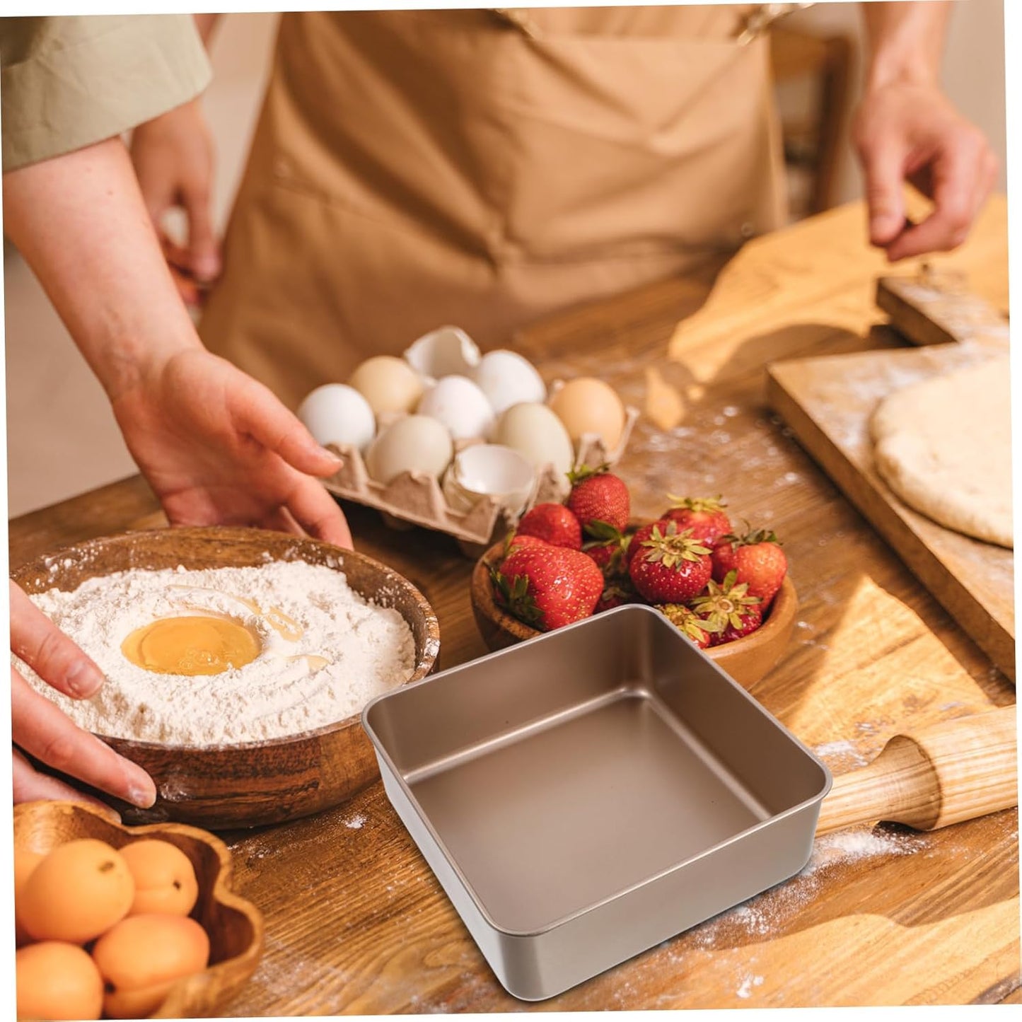 Non-Stick Baking Tray with Tall Edges - Versatile Kitchen Bakeware for Oven - Rectangle Pan by LABRIMP