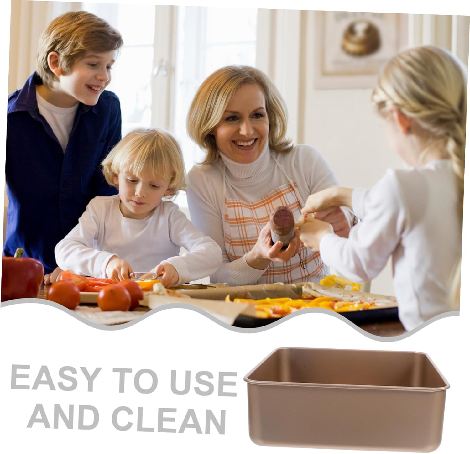 Non-Stick Baking Tray with Tall Edges - Versatile Kitchen Bakeware for Oven - Rectangle Pan by LABRIMP