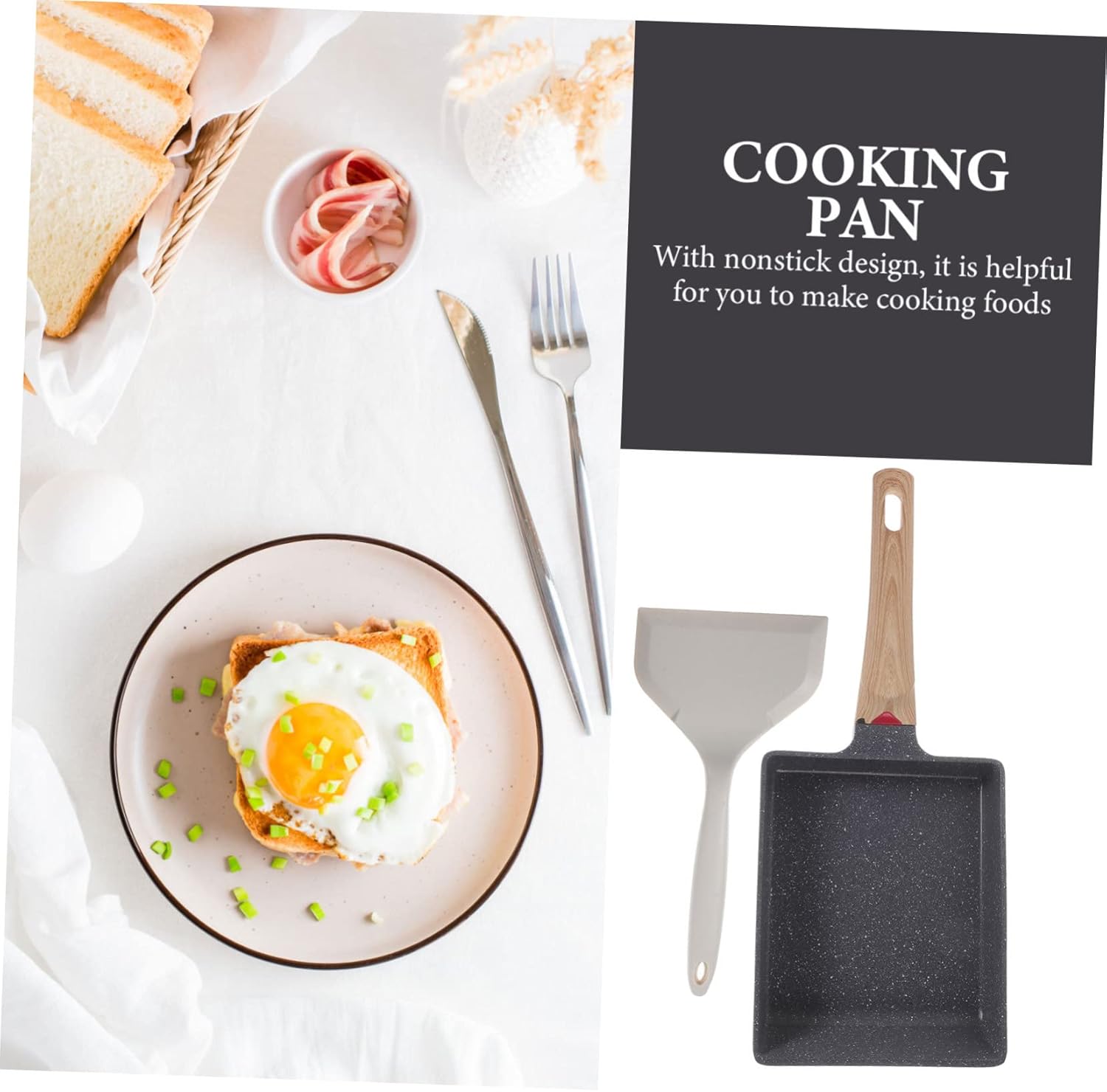 Non-Stick Egg and Steak Frying Pan Set with Ergonomic Handle for Multi-Function Cooking