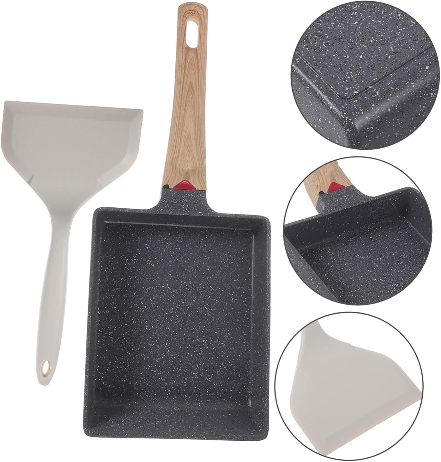 Non-Stick Egg and Steak Frying Pan Set with Ergonomic Handle for Multi-Function Cooking