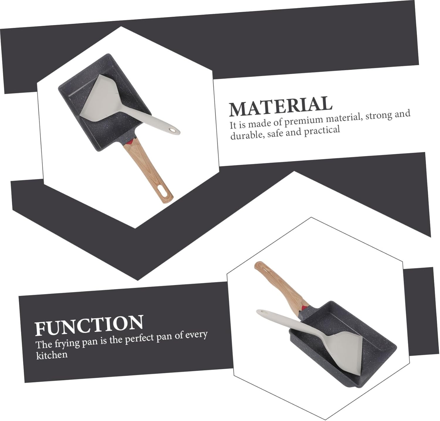 Non-Stick Egg and Steak Frying Pan Set with Ergonomic Handle for Multi-Function Cooking