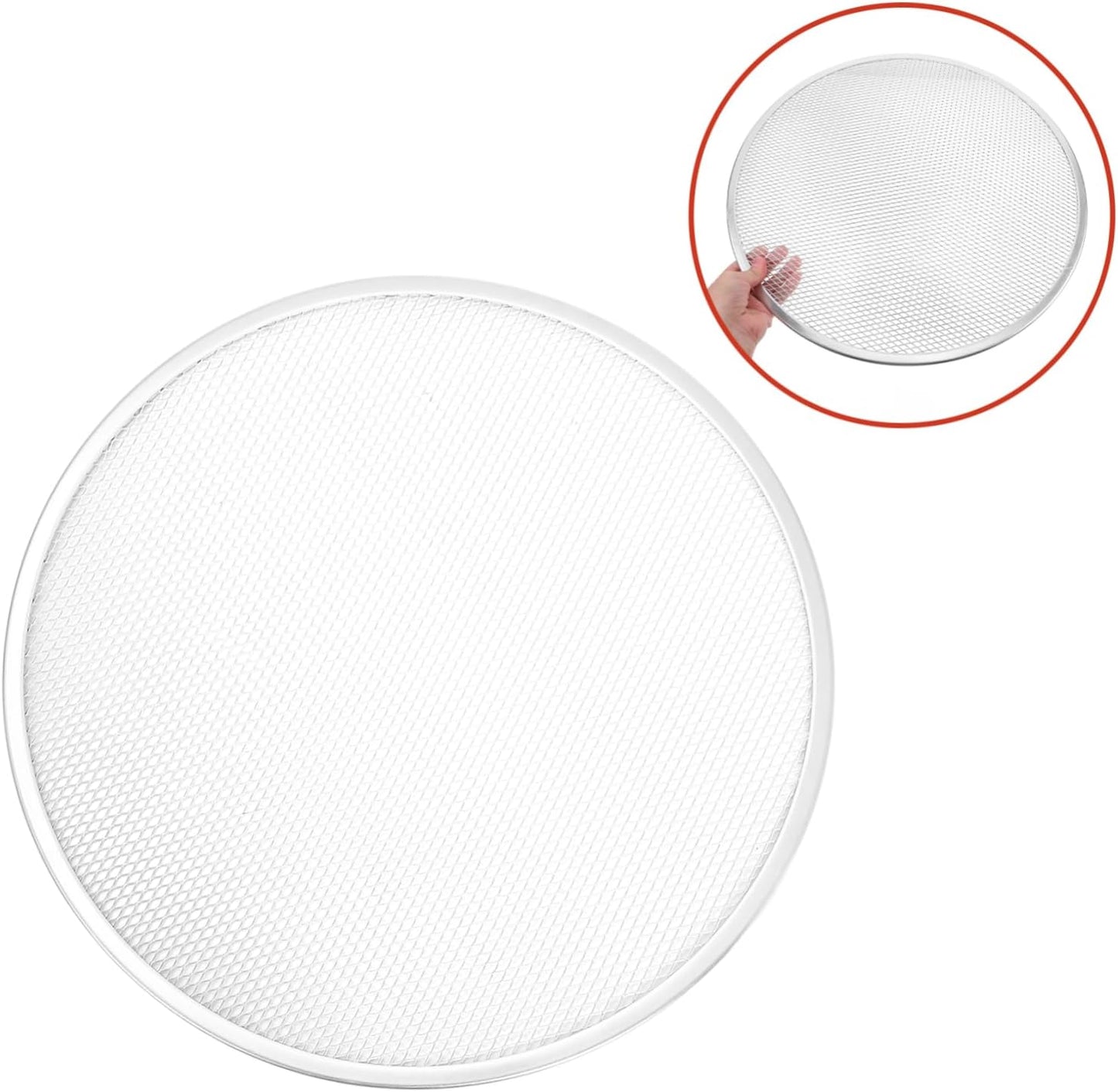 Non-Stick Round Pizza Pan with Holes, Thickened Aluminum for Easy Cleaning - KICHOUSE