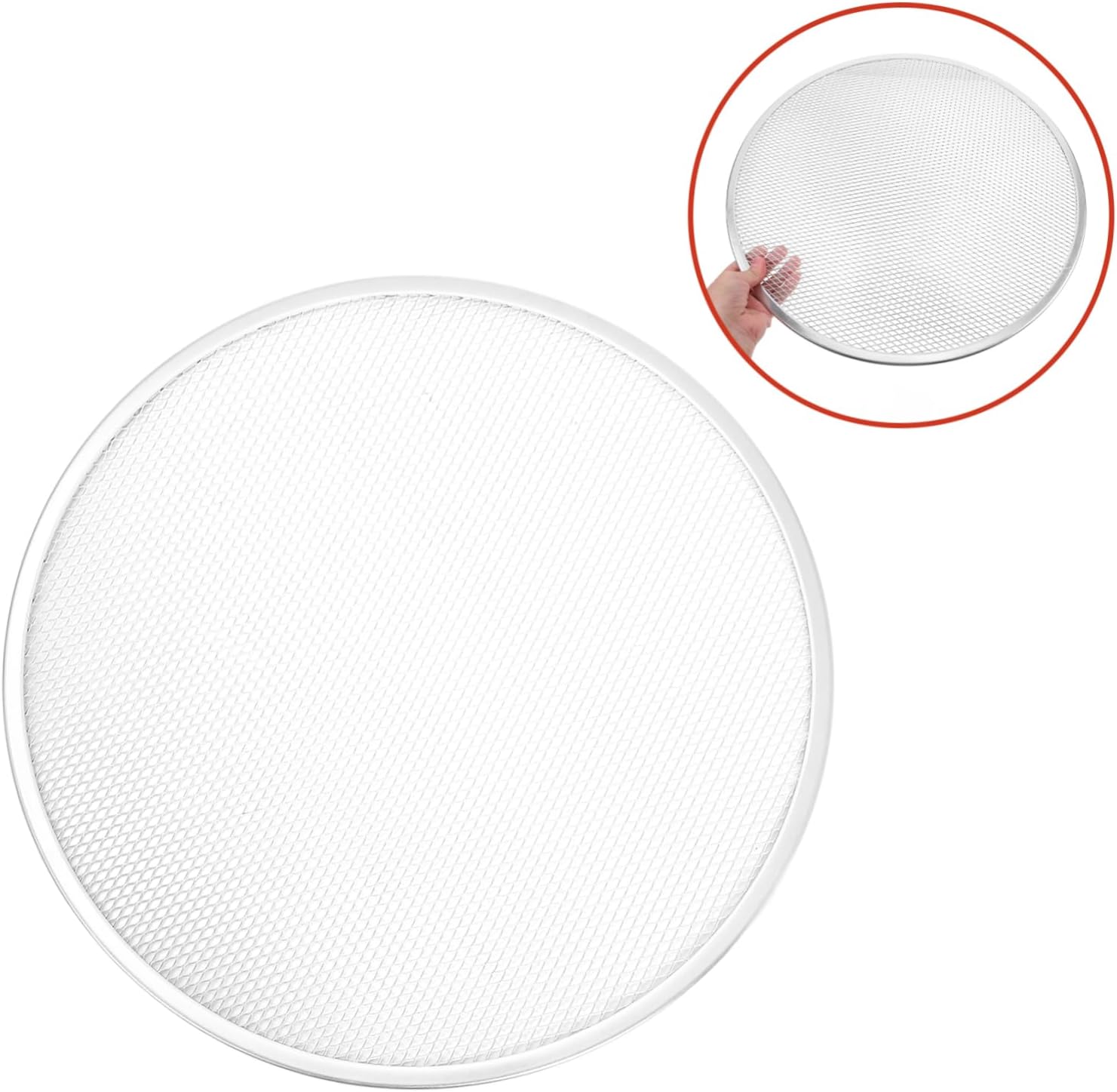 Non-Stick Round Pizza Pan with Holes, Thickened Aluminum for Easy Cleaning - KICHOUSE