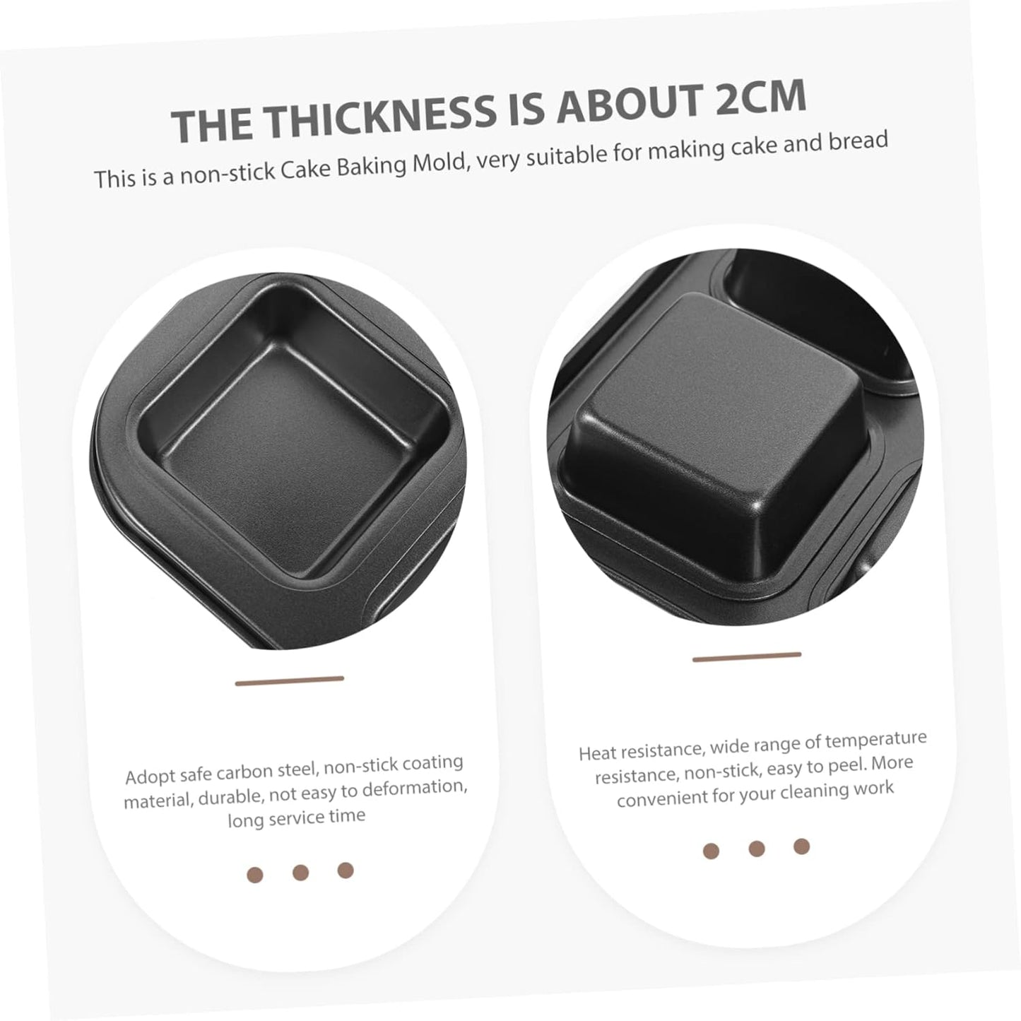 Non-Stick Square Baking Pan Set for Loaf, Muffins, Cheesecake, Bread, and More - Oven Safe Cake Pans with Roasting Dish and Grilling Platter