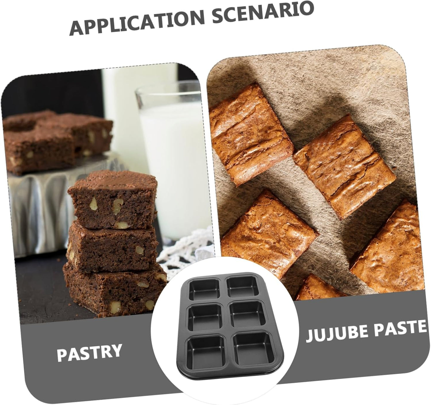 Non-Stick Square Baking Pan Set for Loaf, Muffins, Cheesecake, Bread, and More - Oven Safe Cake Pans with Roasting Dish and Grilling Platter