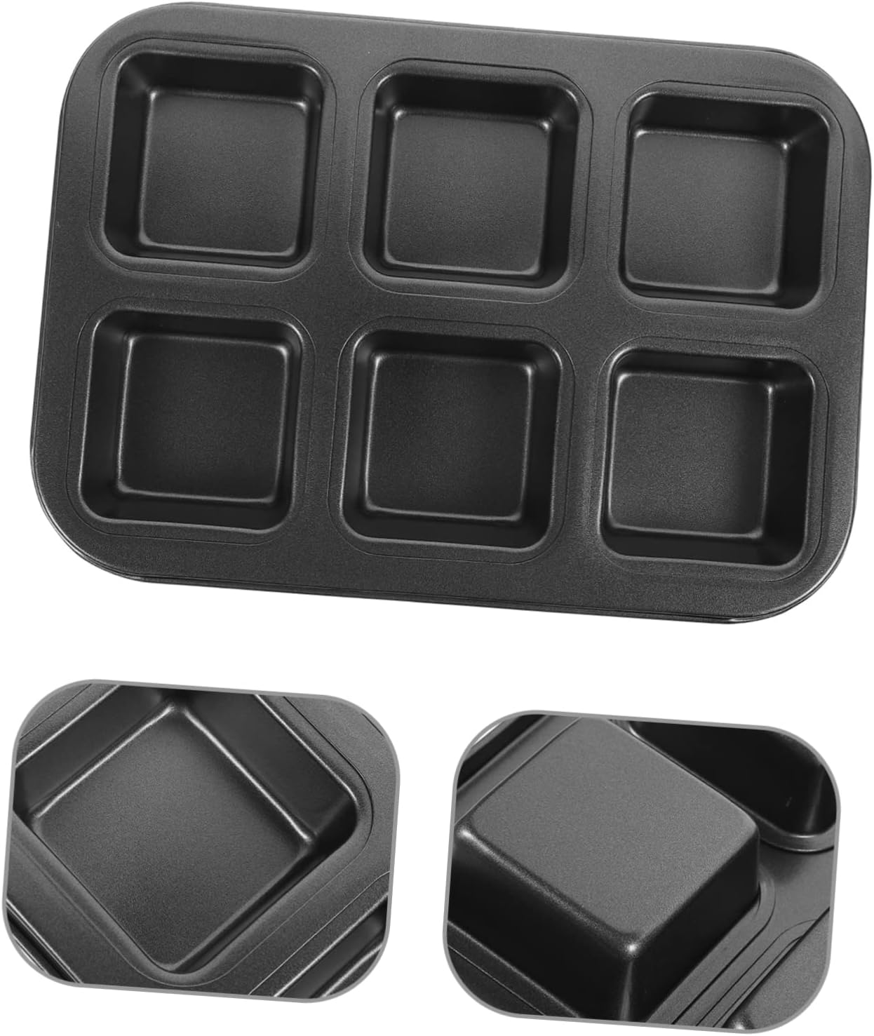 Non-Stick Square Baking Pan Set for Loaf, Muffins, Cheesecake, Bread, and More - Oven Safe Cake Pans with Roasting Dish and Grilling Platter